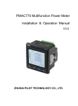 PMAC770 Multifunction Power Meter Installation & Operation Manual