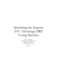 Simulating the Sequoia AVC Advantage DRE Voting Machine