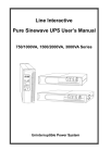 Line Interactive Pure Sinewave UPS User`s Manual