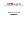 MODEL 104-AIO16-16W USER MANUAL