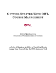 getting started with owl course management