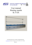 User manual Heating mantle K-5-XX