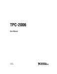 TPC-2006 User Manual - National Instruments