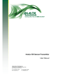 Analox XDI Sensor/Transmitter User Manual