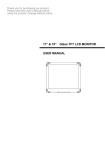 17” & 19” Glass TFT LCD MONITOR USER MANUAL