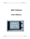 SG01 Software User`s Manual