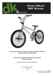 Owner`s Manual `BMX` Bicycles