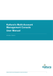 Kaltura`s Multi-Account Management Console User Manual