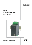 DATA CONCENTRATOR PD22 TYPE USER`S MANUAL