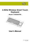 2.4GHz Wireless Smart Touch Keyboard User`s Manual