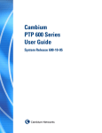 PTP 600 Series User Guide (600-10-05)