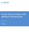 Human Factors Critique of the AgaMatrix