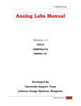 Analog Labs Manual