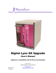 Digital Lynx SX Upgrade