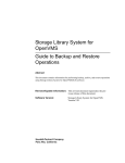 Storage Library System for OpenVMS Guide to Backup and