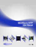 MCRSync-NTP User Manual