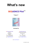 What`s new SEQUENCE Pilot