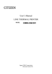 User`s Manual LINE THERMAL PRINTER CBM-230/231