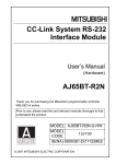 CC-Link System RS-232 Interface Module User`s Manual (Hardware)