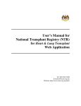 Heart and Lung Transplant Notification User Manual