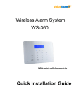 Wireless Alarm System WS-360. Quick Installation