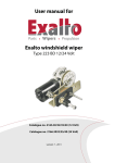 User manual for Exalto windshield wiper