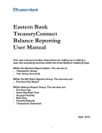 Eastern Bank TreasuryConnect Balance Reporting User Manual