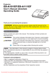 Hitachi ED-A101 User Guide Manual