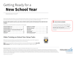 Getting Ready for a New School Year (Checklist)
