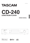 CD-240 Owner`s Manual