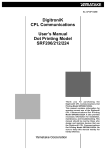 DigitroniK CPL Communications User`s Manual Dot Printing Model