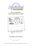 Apricus Sentinel-Pro Controller Manual