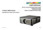 Digital Projection E-Vision 8000 User Guide
