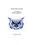 WEB TIME ENTRY - Harford Community College