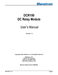 DCR100 User`s Manual