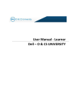 User Manual - Learner Dell – O & CS UNIVERSITY