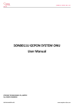 SON8011U GEPON SYSTEM ONU User Manual