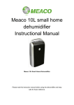 Meaco 10L small home dehumidifier Instructional