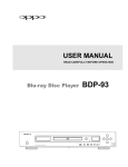 BDP-93 English Manual