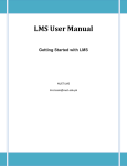 LMS User Manual Getting Started with LMS