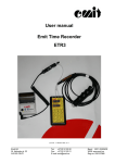 User manual Emit Time Recorder ETR3