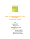 Volunteer Impact Standard Edition Administrator`s Guide