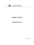 MODEL PAD128 USER MANUAL