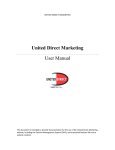 United Direct Marketing User Manual