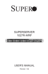 Supermicro 1027R-WRF - SecureAuth Documentation Portal