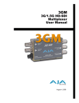 3G/1.5G HD-SDI Multiplexer User Manual