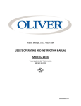 user`s operating and instruction manual model 2005