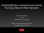 Five Easy Steps to Peer Instruction