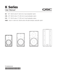 QSC KSUB Speaker Rental Operating Manual