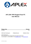 APC-3081 IP65 Rugged Panel PC User Manual Release